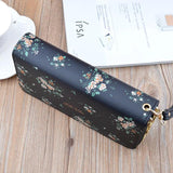 Women's Double Zipper Clutch Bag Long Print Large Capacity Wallet