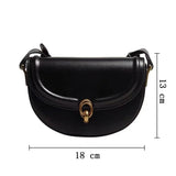 Toptrends Saddle Small Crossbody Bags For Women PU Leather Shoulder Bag