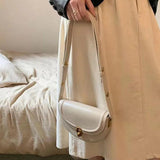 Toptrends Saddle Small Crossbody Bags For Women PU Leather Shoulder Bag