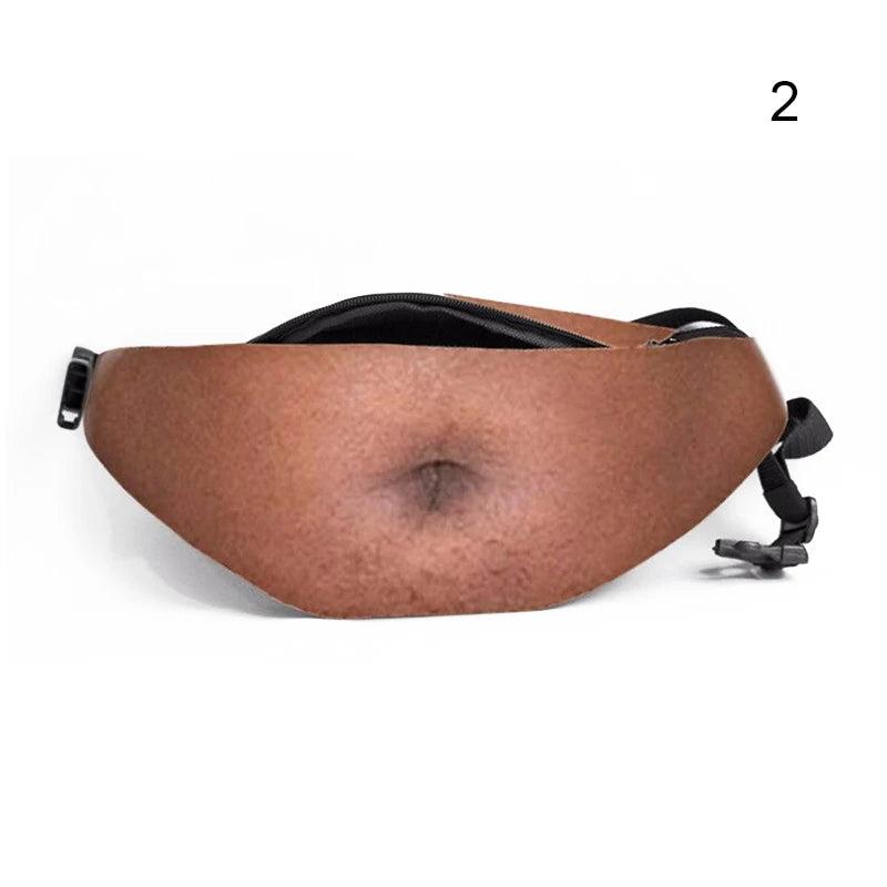 3D Men Purse Beer Belly Money Belt Bag Creative Fanny Pack Waist Bag