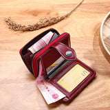 Women Vintage Short Wallet PU Leather Purse Clutch Cardholder Coin Purse