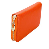 RFID Blocking Women's Leather Wallet Zipper Phone Purse