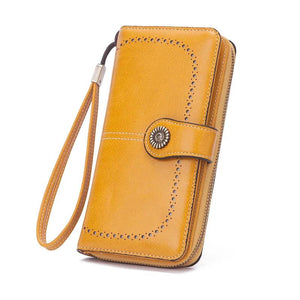 Women Clutch Leather Wallet Long Zipper Purse For Iphone