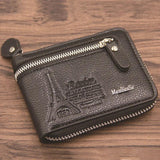 Men's Short Wallet Coin Bag with Zipper