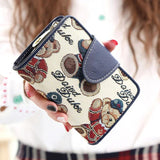 Women Wallet Cartoon Bear Folding Multi-function Zero Wallet