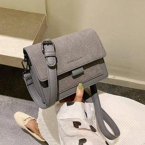 Small Square Bag Women Wide Shoulder Strap Messenger Bag