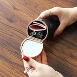 Portable Makeup Box with Mirror Jewelry Storage Bag