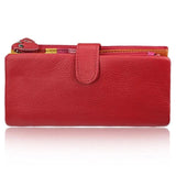 High Cow Leather Wallets Female Long Wallet Women Zipper Purse Money Bag
