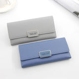 Women's Multi-Function Long Student Purse with Zero Slot