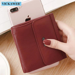 Small Leather Wallet Ladies Purse Female Hasp Womens Wallets And Purses