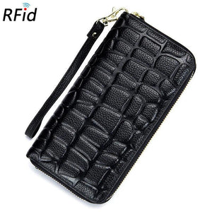 Cowhide Women's Wallets Long Ladies Clutch Purse Hand Bags