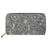 Polynesian Tribal 3D Printed Zipper Purse Women Long Clutch Wallet