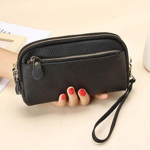 Large Capacity Zipper Long Wallet Women's Wristlet Clutch Bag