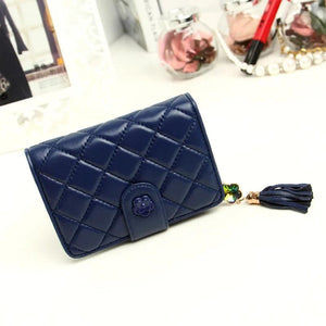 Leather Lattice Women Wallet Clutch Phone Purse Carteira Femme
