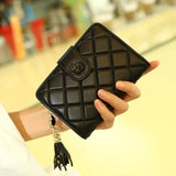 Leather Lattice Women Wallet Clutch Phone Purse Carteira Femme