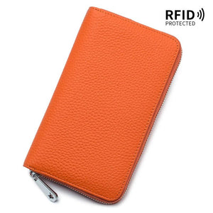 Leather Clutch Passport Bag Long Wallets Purse Money Bag