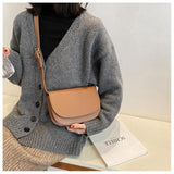 Small PU Leather Crossbody Bag for Women Winter Shoulder Chest Bag