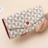 Large Capacity Soft Leather Wallet Printed Long Wallet For Womens Purse