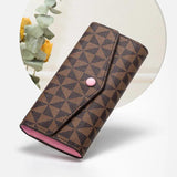 Large Capacity Soft Leather Wallet Printed Long Wallet For Womens Purse