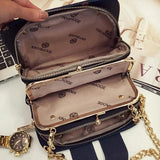 Small Square Bag Women's Chain Clip Bag Women's Printing Lock Small Bag