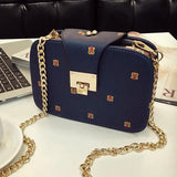 Small Square Bag Women's Chain Clip Bag Women's Printing Lock Small Bag