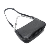 Street Retro Underarm Zipper Single Shoulder Small Crocodile Pattern