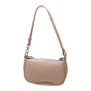 Street Retro Underarm Zipper Single Shoulder Small Crocodile Pattern