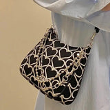 Embroidered Girl Shoulder Bag Gothic Tote Canvas Bag