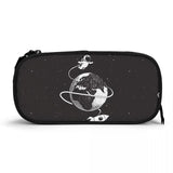 Cartoon Spaceman Pencil Case Double Cabinet Boys Girls Cosmetic Bag