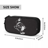 Cartoon Spaceman Pencil Case Double Cabinet Boys Girls Cosmetic Bag