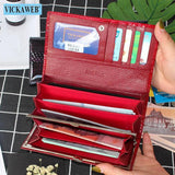 Gradient Patent Leather Women Wallet Fish-Scale Pattern Female Purse