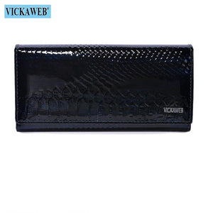 Gradient Patent Leather Women Wallet Fish-Scale Pattern Female Purse