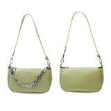 Crocodile Pattern PU Leather Handbag with Chain Strap