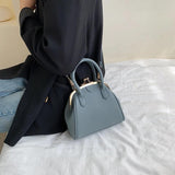 Vintage Leech PU Leather Lock Shell Bag Women Shoulder Handbag