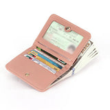 Short Leather Women's Folding Thin Purse