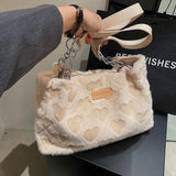 Plush Shoulder Bag Large Capacity Tote Bag for Women
