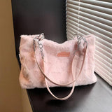 Large Plush Shoulder Bag for Women