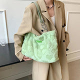 Large Plush Shoulder Bag for Women