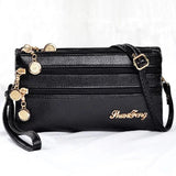 Layer Ladies Hand Bags Clutch Wallet Soft Pu Leather Small Crossbody Bags