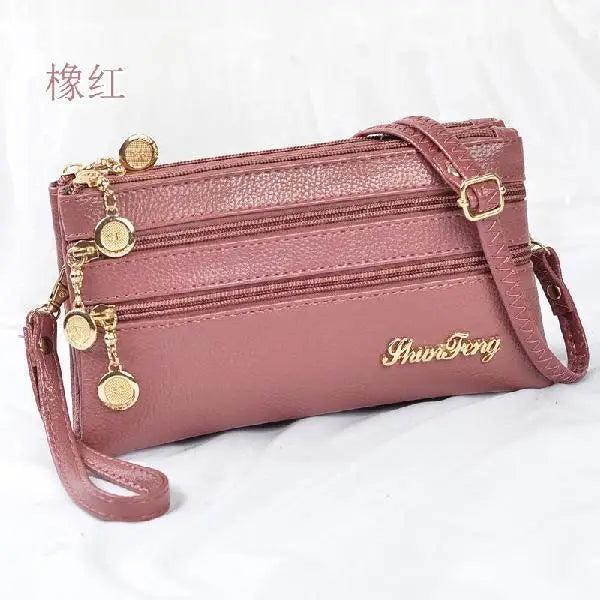 Layer Ladies Hand Bags Clutch Wallet Soft Pu Leather Small Crossbody Bags
