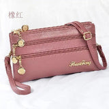 Layer Ladies Hand Bags Clutch Wallet Soft Pu Leather Small Crossbody Bags