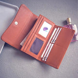 Hollow Tri-Fold Long Retro Wallet, High-Quality Choice for Young Ladies