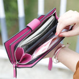 Scrub Leather Lady Purses Clutch Wallet Female Carteira Feminina W322