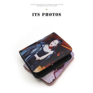 Personalized Double Photos Women Wallets Gift for Her - Pink