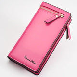 Europe Women Wallet PU Leather Long Zip Purse