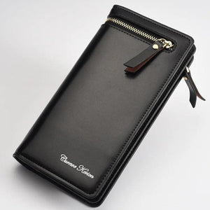 Europe Women Wallet PU Leather Long Zip Purse