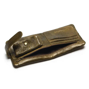 Vintage Casual Cowhide Lady Wallet Coin Pocket Zipper