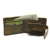 Vintage Casual Cowhide Lady Wallet Coin Pocket Zipper