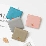 Leather Womens Wallet Famous Lady Short Money Bag Small Purse