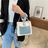 Women Small Bucket Tote Bags Wide Strap Shoulder Handbags